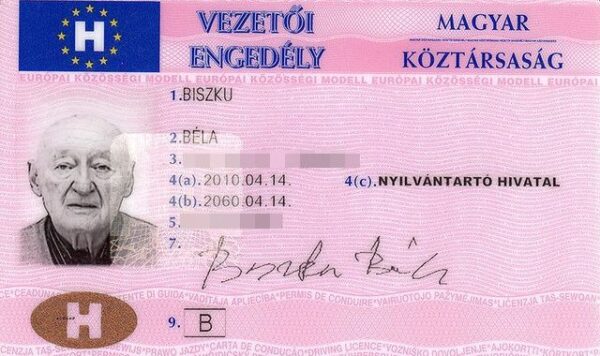 Fake Hungarian Driver’s License