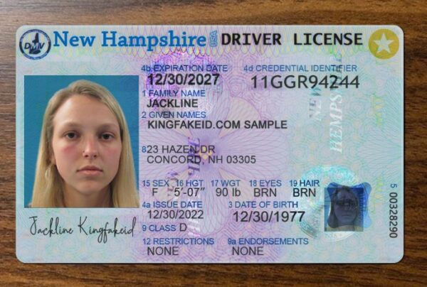 Fake New Hampshire Driver’s License