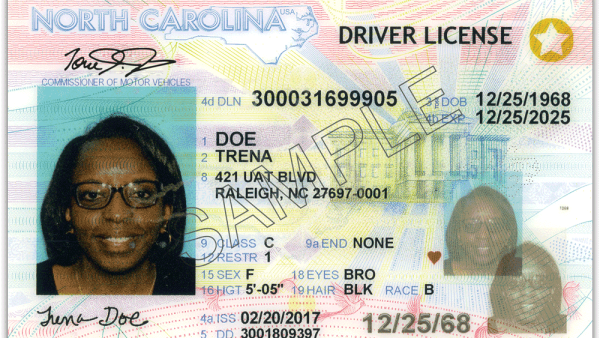 Fake North Carolina ID