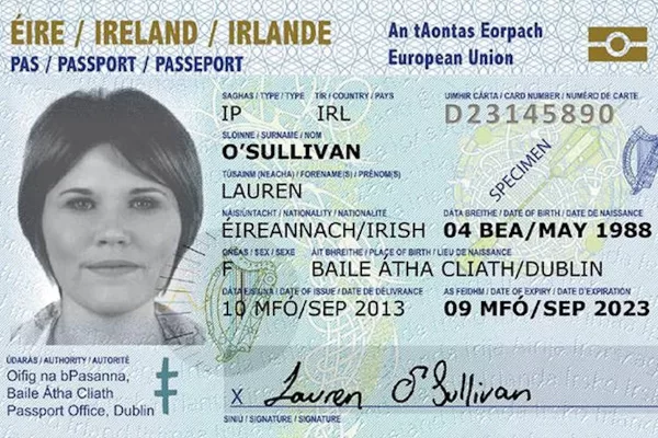 IRISH PASSPORT CARD